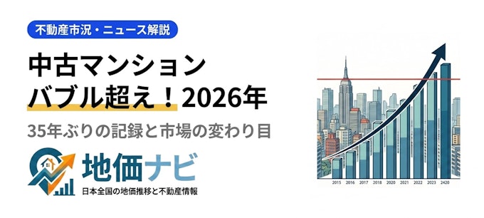 首都圏中古マンション35年ぶりバブル超え！2026年の市場動向と売買判断