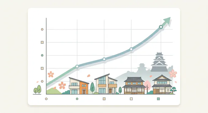 熊本の地価推移｜2022〜2026年の5年間を振り返る