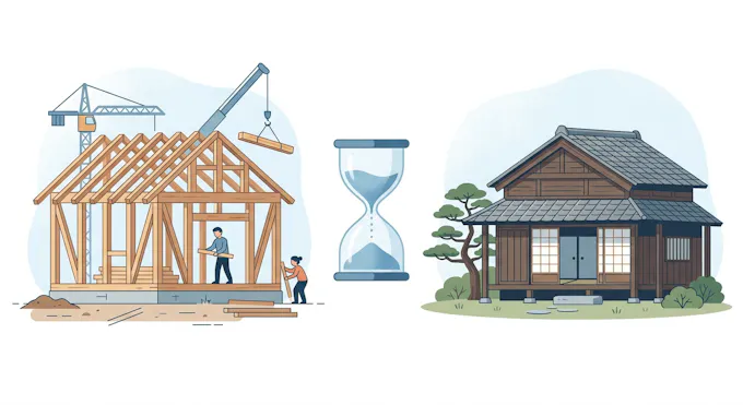 建物部分の目安を置く｜建て直す費用から古くなった分を引く