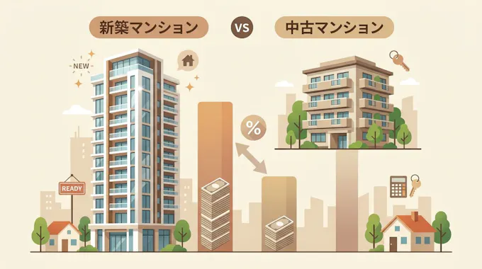 新築マンションと中古マンション、価格差はどのくらい？