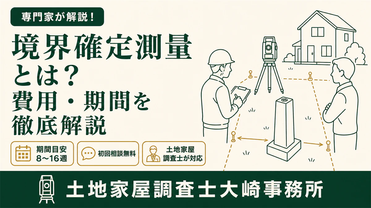 境界確定測量とは?費用・期間を徹底解説