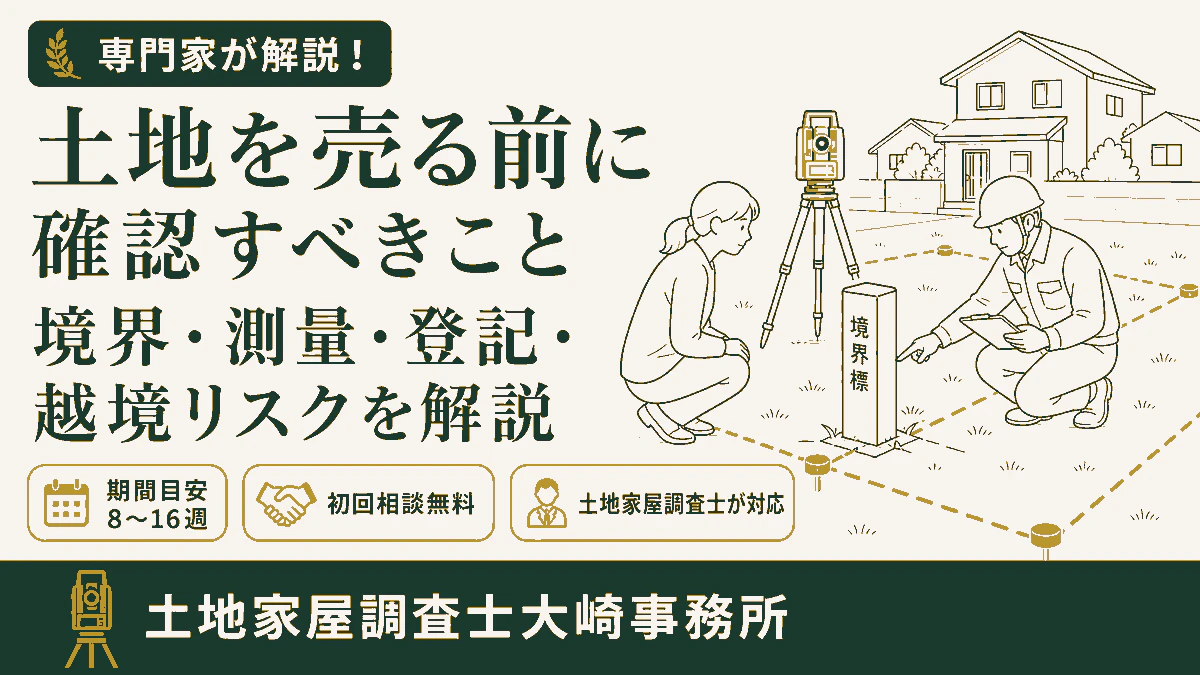 土地を売る前に確認すべきこと|境界・測量・登記・越境リスクを解説