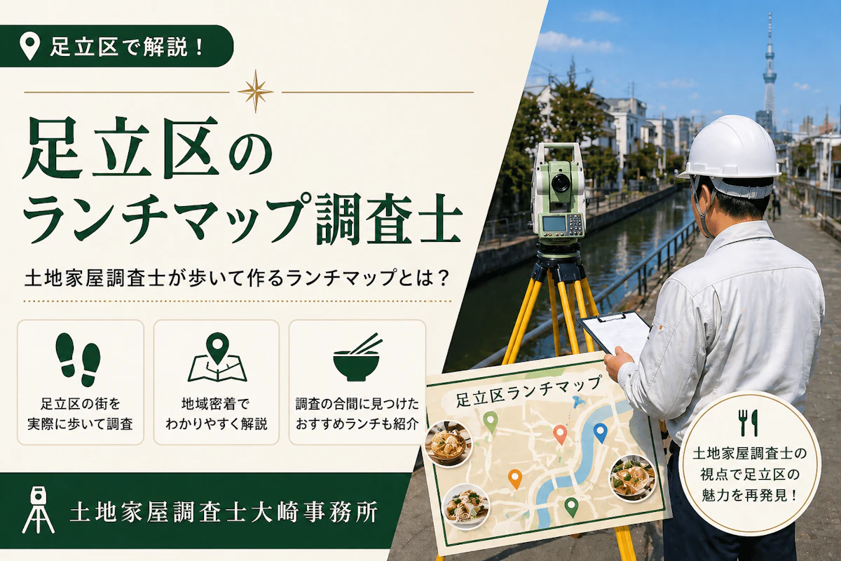 土地家屋調査士が選ぶ！足立区の絶品ランチマップ【北千住発】