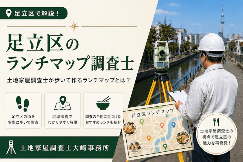 土地家屋調査士が選ぶ！足立区の絶品ランチマップ【北千住発】