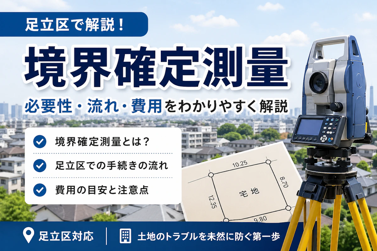 足立区の境界確定測量｜費用・期間・専門家選びのコツ