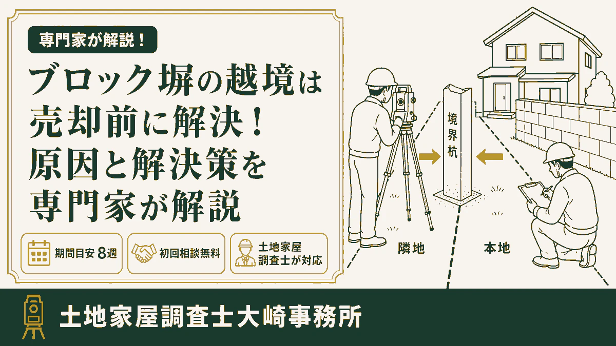 ブロック塀の越境は売却前に解決!原因と解決策を専門家が解説