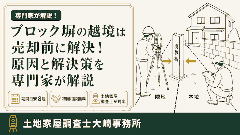 ブロック塀の越境は売却前に解決!原因と解決策を専門家が解説