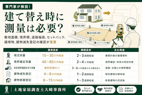 建て替え時の測量・登記の進め方