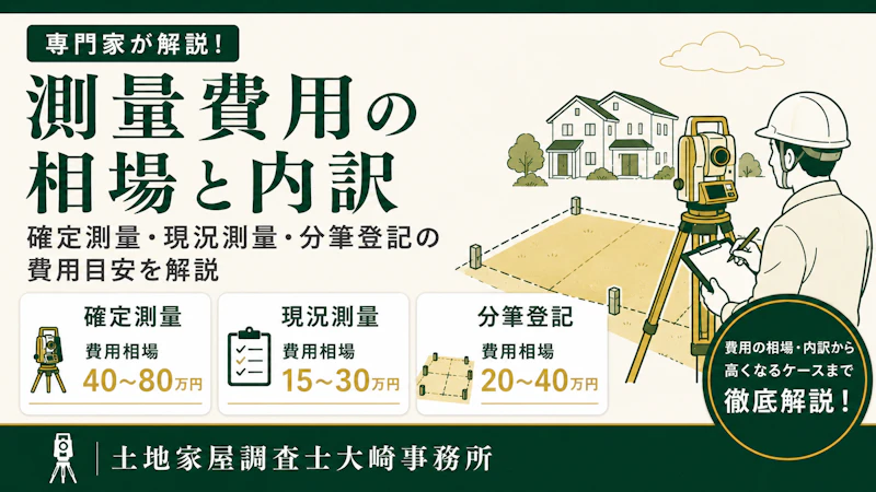 測量費用の相場と内訳|確定測量・現況測量・分筆登記の費用目安を解説
