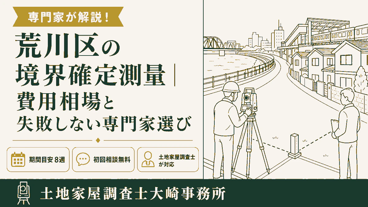 荒川区の境界確定測量|費用相場と失敗しない専門家選び