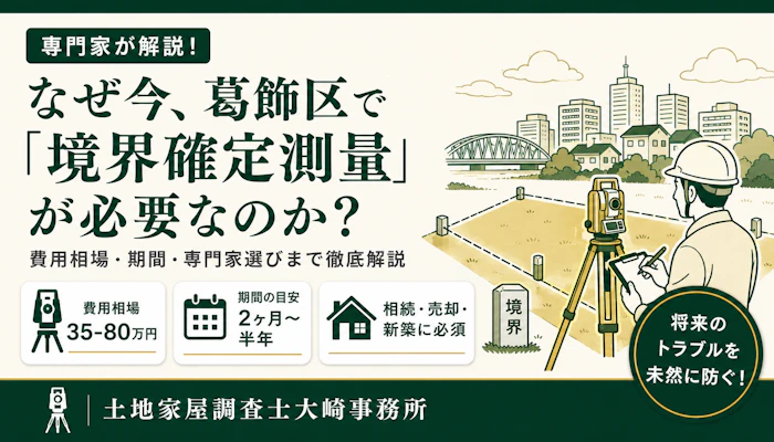 【基礎知識】葛飾区の境界確定測量｜費用相場と失敗しない専門家選び - 足立区 土地家屋調査士大崎事務所