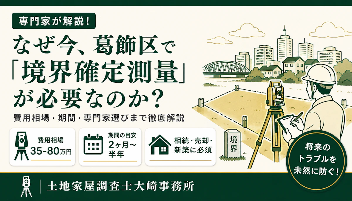 葛飾区の境界確定測量|費用相場と失敗しない専門家選び