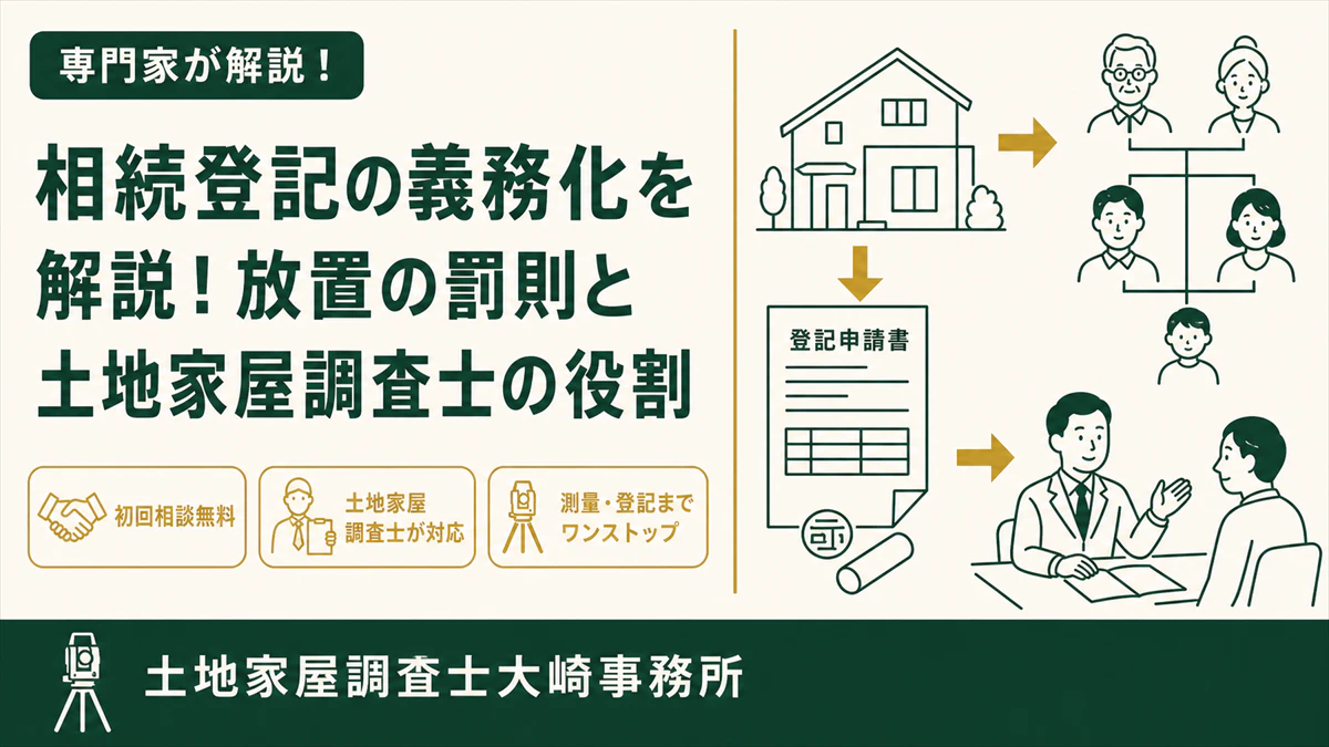 相続登記の義務化を解説！放置の罰則と土地家屋調査士の役割