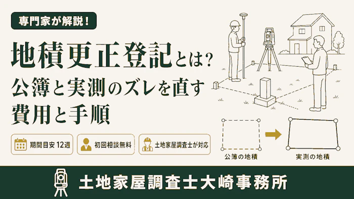 【基礎知識】地積更正登記とは？公簿と実測のズレを直す費用と手順 - 足立区 土地家屋調査士大崎事務所