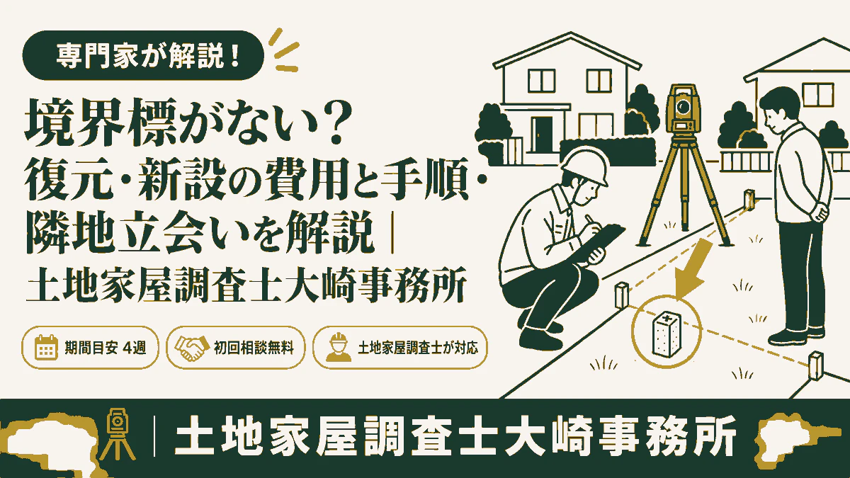 境界標がない?復元・新設の費用と手順・隣地立会いを解説