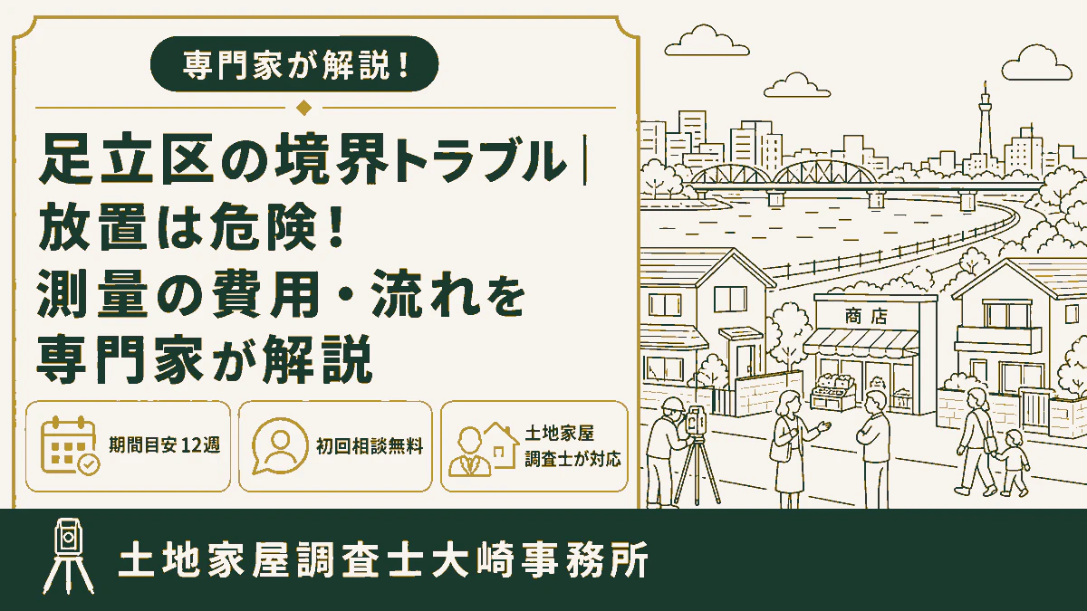 足立区の境界トラブル｜放置は危険！測量の費用・流れを専門家が解説