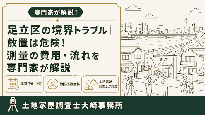 【足立区情報】足立区の境界トラブル｜放置は危険！測量の費用・流れを専門家が解説 - 足立区 土地家屋調査士大崎事務所