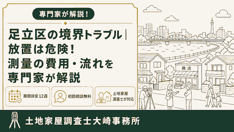 足立区の境界トラブル｜放置は危険！測量の費用・流れを専門家が解説