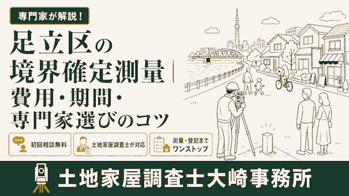 【足立区情報】足立区の境界確定測量｜費用・期間・専門家選びのコツ - 足立区 土地家屋調査士大崎事務所