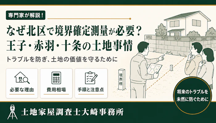 【基礎知識】北区の境界確定測量｜費用・期間・選び方を専門家が解説 - 足立区 土地家屋調査士大崎事務所