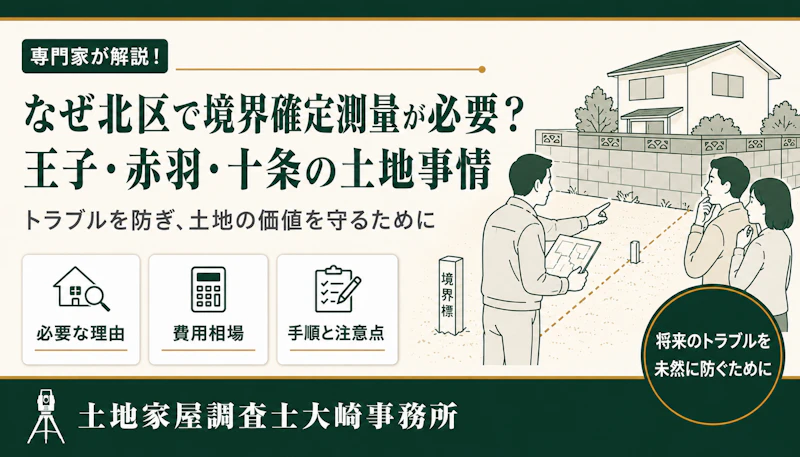 【基礎知識】北区の境界確定測量｜費用・期間・選び方を専門家が解説 - 足立区 土地家屋調査士大崎事務所