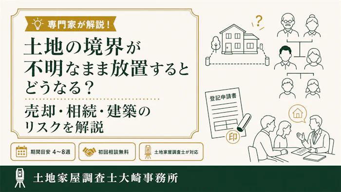 【トラブル】土地の境界が不明なまま放置するとどうなる？売却・相続・建築のリスクを解説 - 足立区 土地家屋調査士大崎事務所