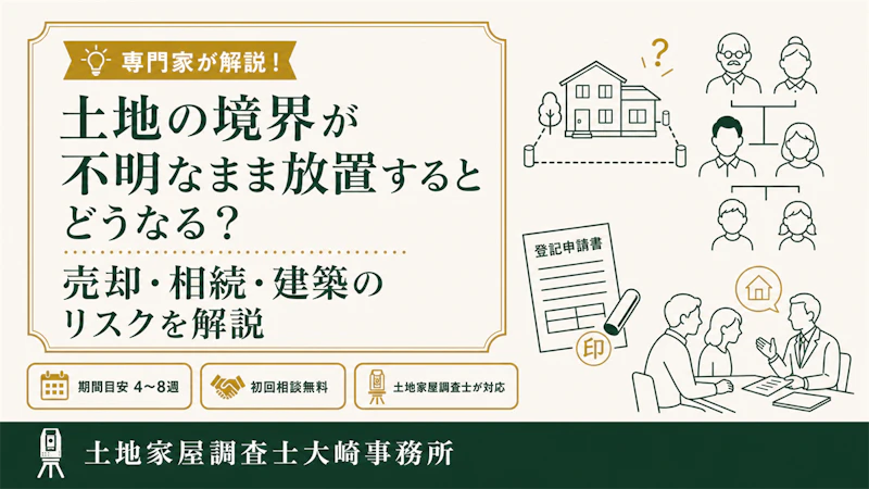 土地の境界が不明なまま放置するとどうなる?売却・相続・建築のリスクを解説