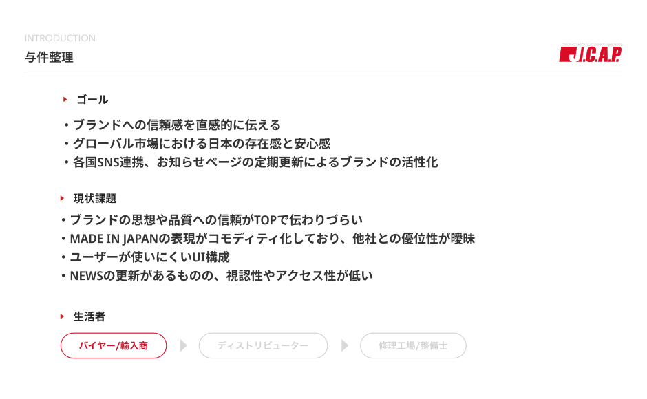 自動車部品メーカーのWebサイト企画 2
