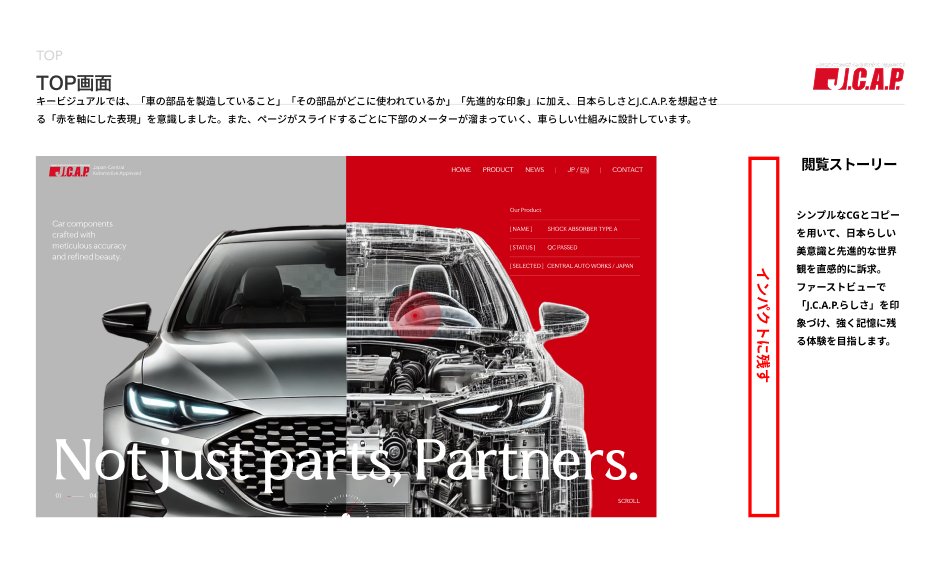 自動車部品メーカーのWebサイト企画 3