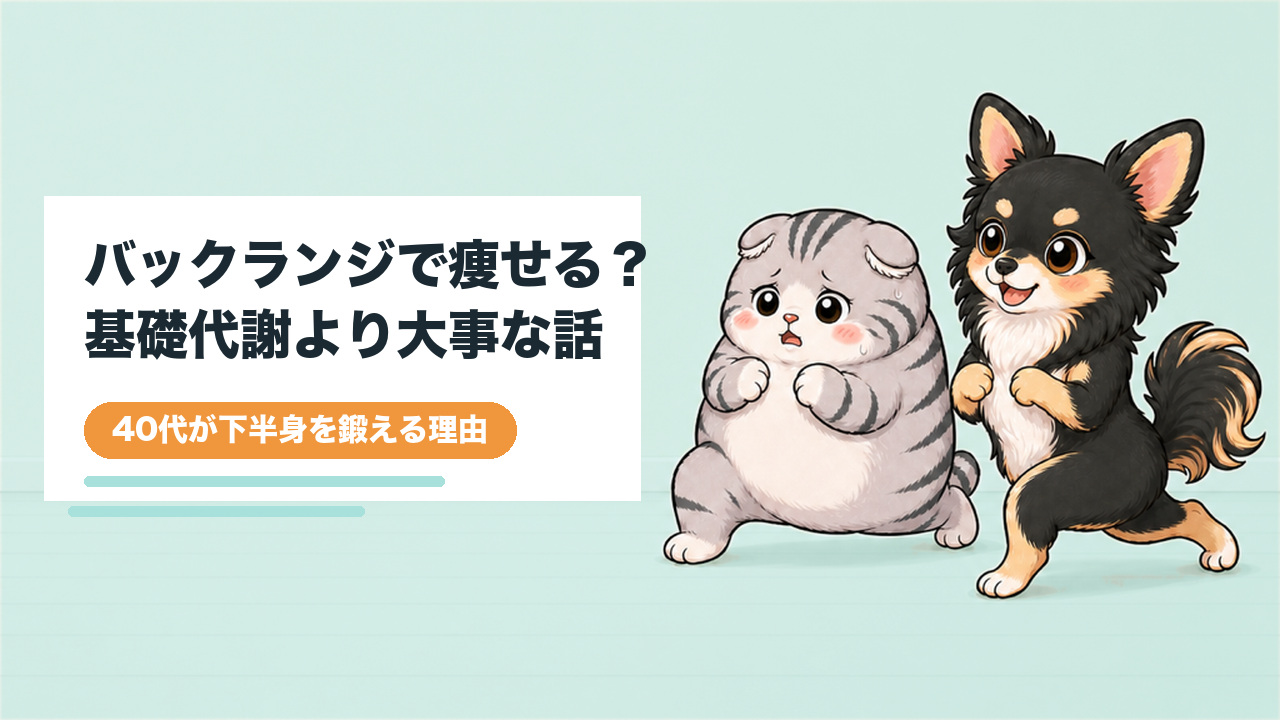 バックランジで痩せる？基礎代謝より大事な40代の理由