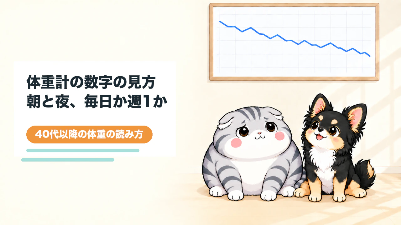 40代からの体重計の数字の見方、朝と夜、毎日か週1か
