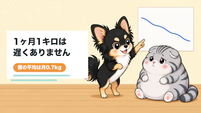 1ヶ月1キロしか痩せない40代のダイエットの目安僕の平均は月0.7kg