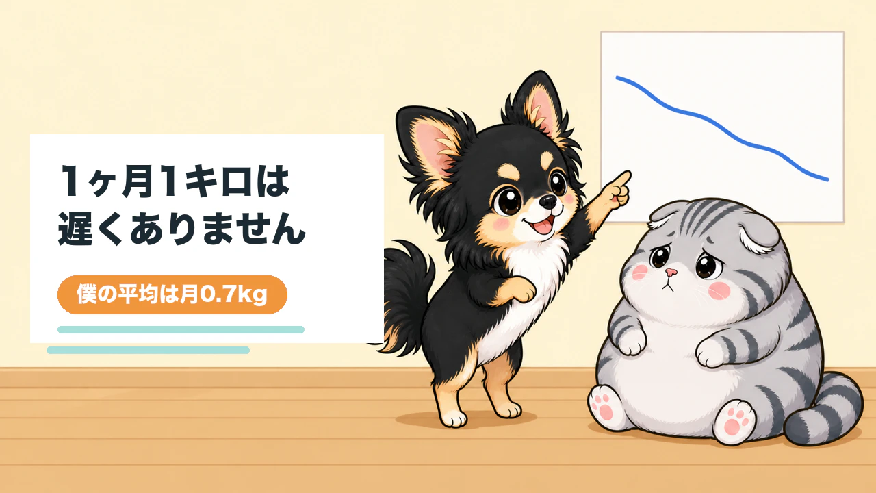 1ヶ月1キロしか痩せない40代のダイエットの目安僕の平均は月0.7kg