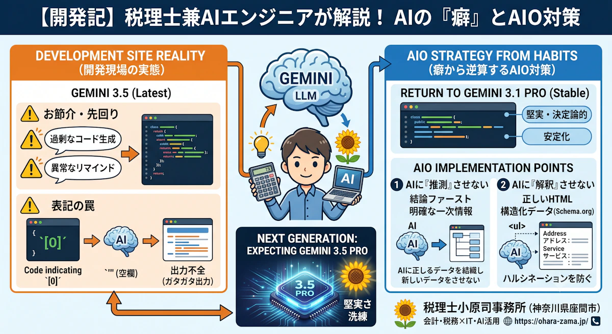 【開発記】なぜ私はGemini 3.5から「3.1 Pro」に戻したのか？ “空欄化するバグ”の真相と、今月登場の3.5 Proへの期待