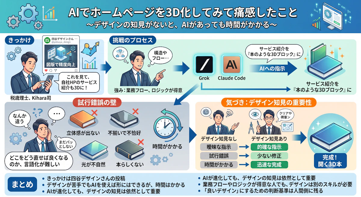 【お知らせ】AIでホームページを3D化してみて痛感したこと