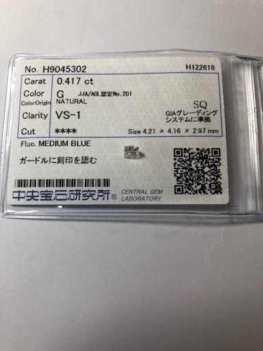 ダイヤモンドルース  0.417ct G VS-1