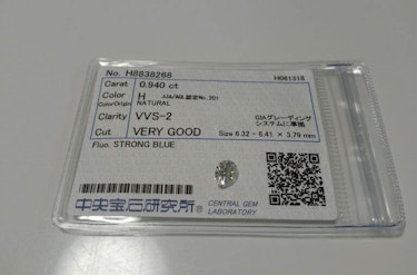 ダイヤモンドルース  0.94ct H VVS-2 Very Good