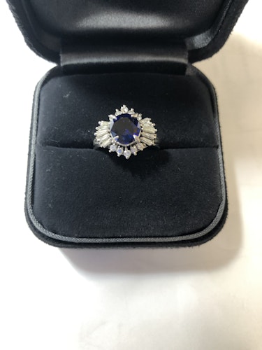 サファイアリング(指輪) pt900 1ct