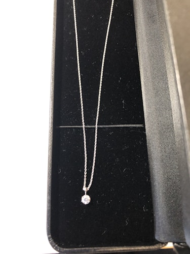 ダイヤモンドネックレス k18 WG 0.23ct