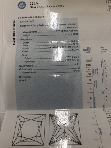 ダイヤモンドルース  1.17ct G VVS-1 Very Good