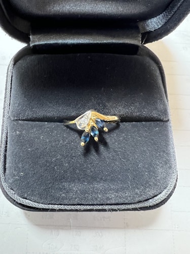 サファイアリング(指輪) pt900