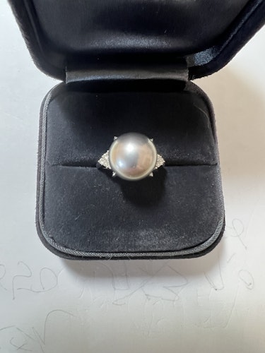 真珠リング(指輪) pt900