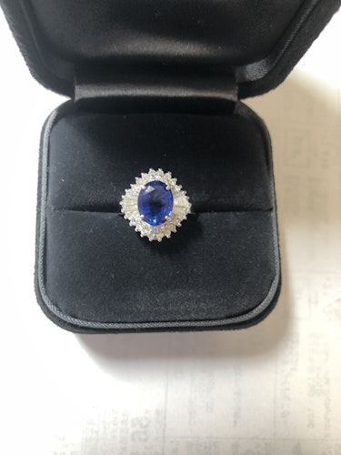 サファイアリング(指輪) pt900