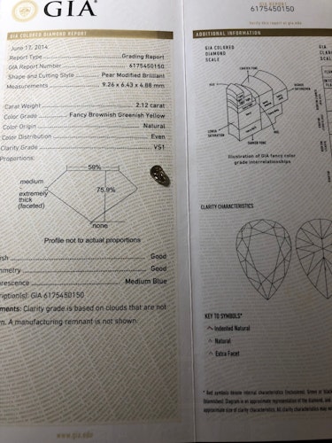 ダイヤモンドルース  2.12ct  VS-1