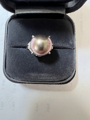 真珠リング(指輪) pt900