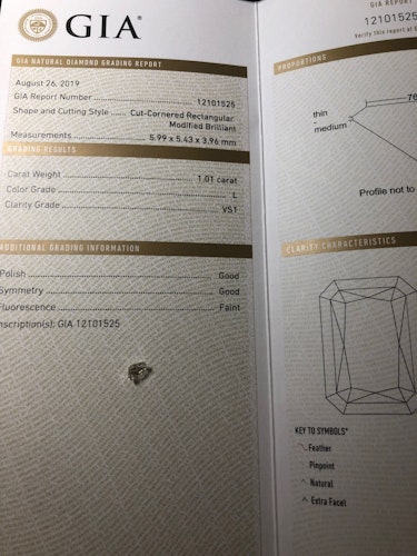ダイヤモンドルース  1.01ct L VS-1 Good