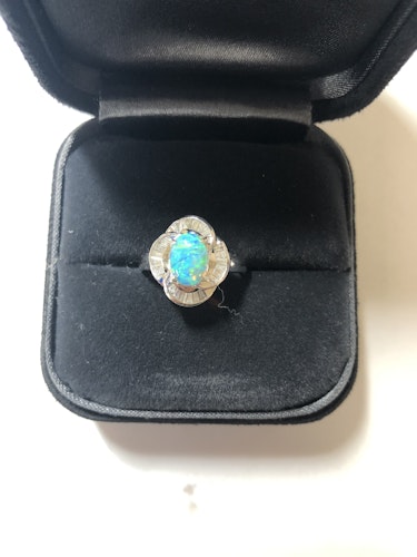 オパールリング(指輪) pt900