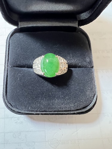翡翠リング(指輪) pt900
