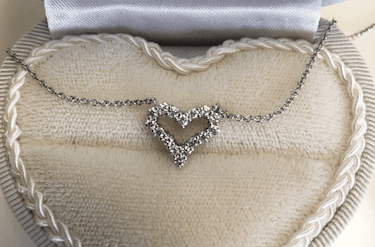 ダイヤモンドネックレス k18  ハートシェイプ 0.24ct