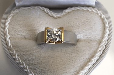 ダイヤモンドリング(指輪) k14 イエローダイヤ 1.32ct